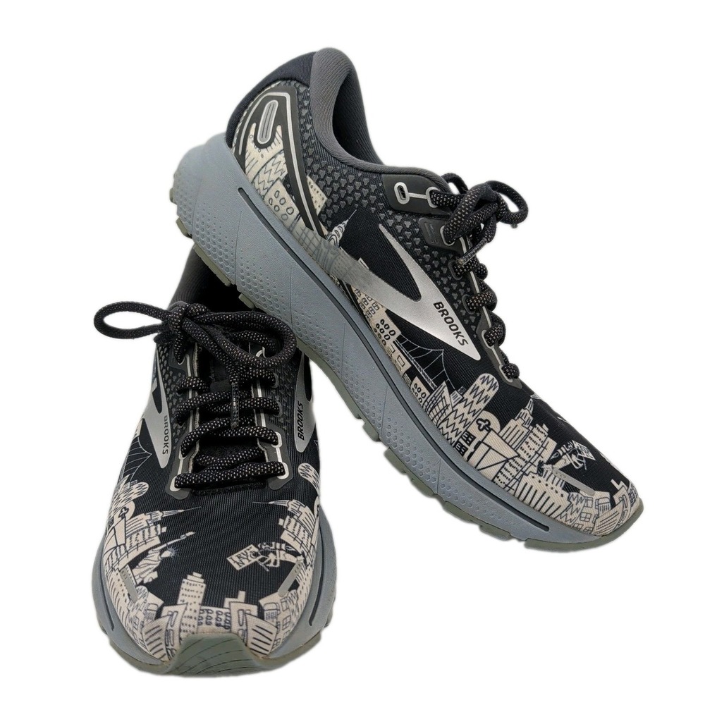 BROOKS GHOST 14 I Run NYC Ltd Edition Black Silver Womens Sz 8.5 B 1203561B005